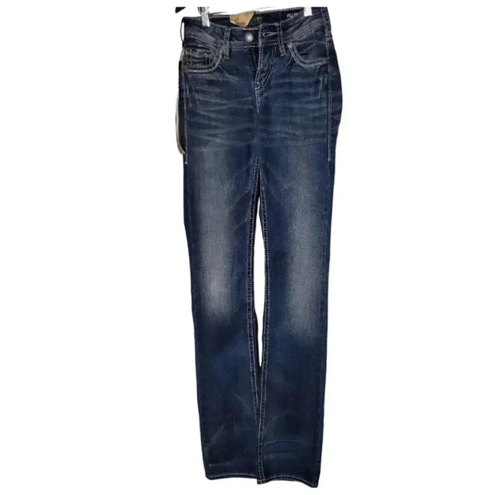 Silver Jeans Suki High Slim Boot‎ Women 24 Tall Dark Wash Blue NWT Denim